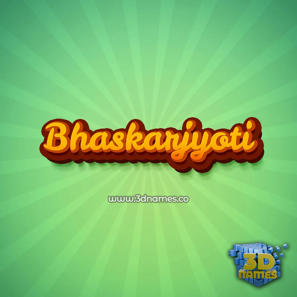 bhaskarjyoti in Green Rays style - 3D name wallpaper