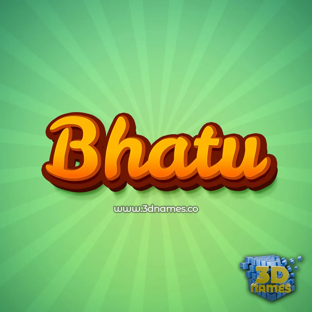 bhatu in Green Rays style - 3D name wallpaper