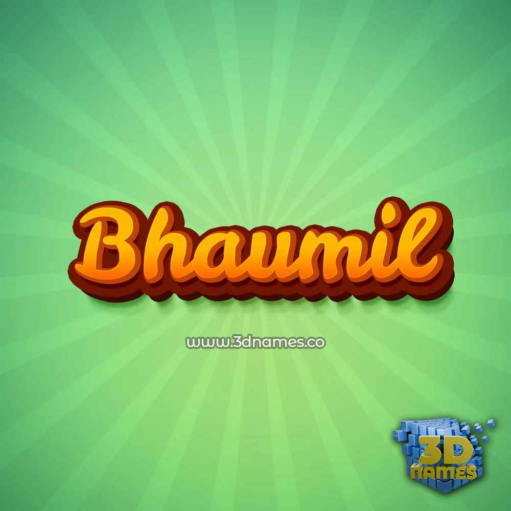bhaumil in Green Rays style - 3D name wallpaper