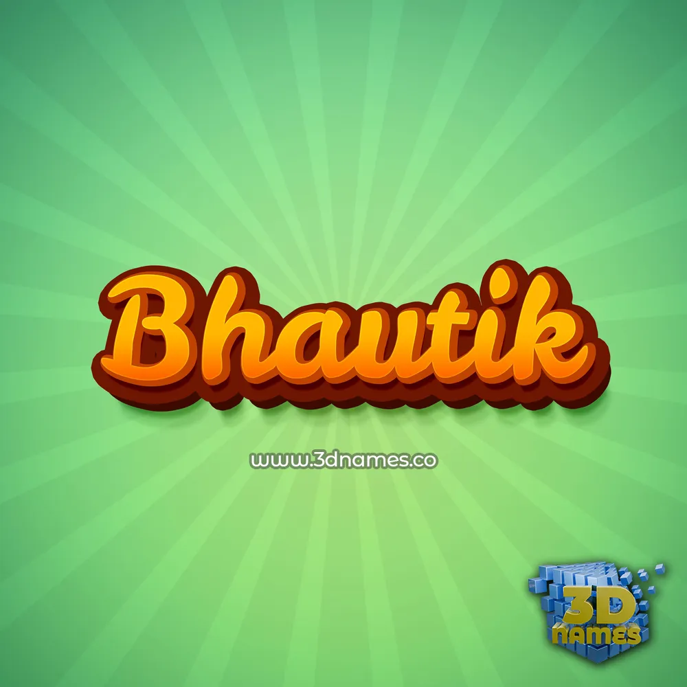 bhautik in Green Rays style - 3D name wallpaper