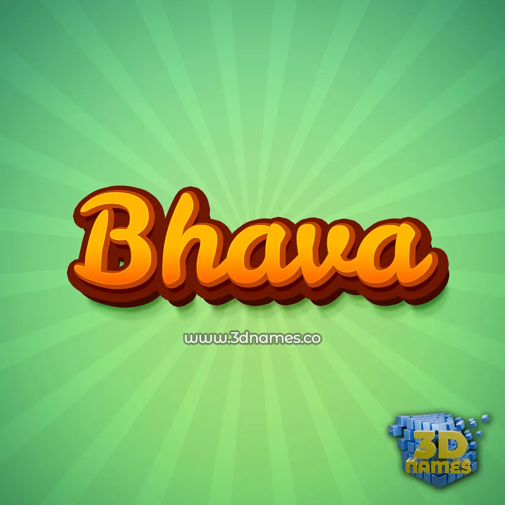 bhava in Green Rays style - 3D name wallpaper