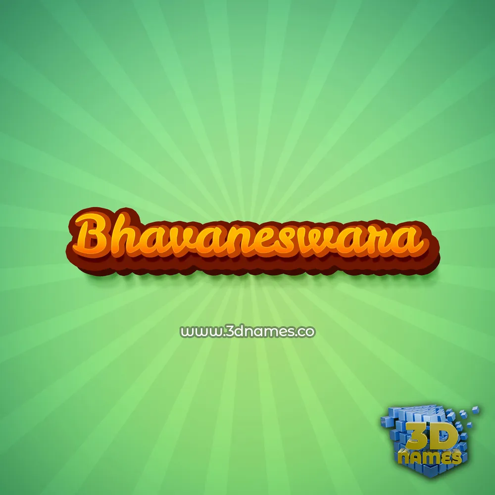 bhavaneswara in Green Rays style - 3D name wallpaper