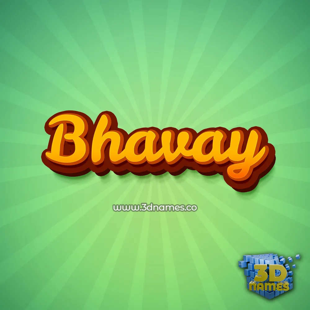 bhavay in Green Rays style - 3D name wallpaper