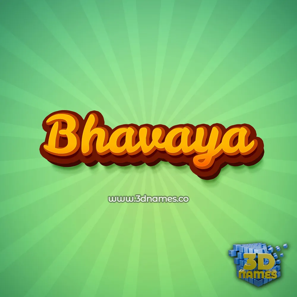 bhavaya in Green Rays style - 3D name wallpaper