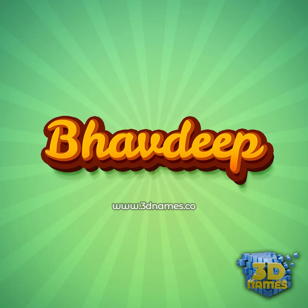 bhavdeep in Green Rays style - 3D name wallpaper