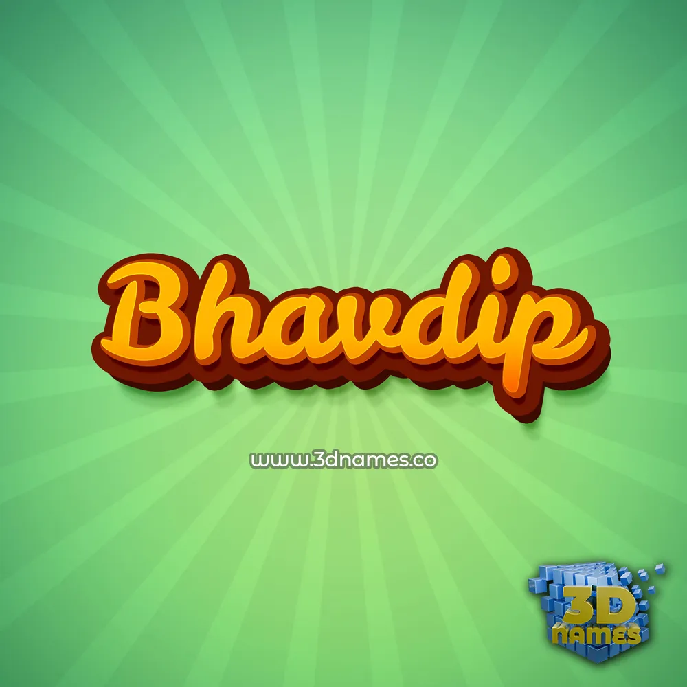 bhavdip in Green Rays style - 3D name wallpaper