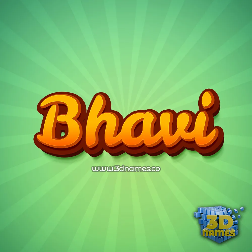 bhavi in Green Rays style - 3D name wallpaper