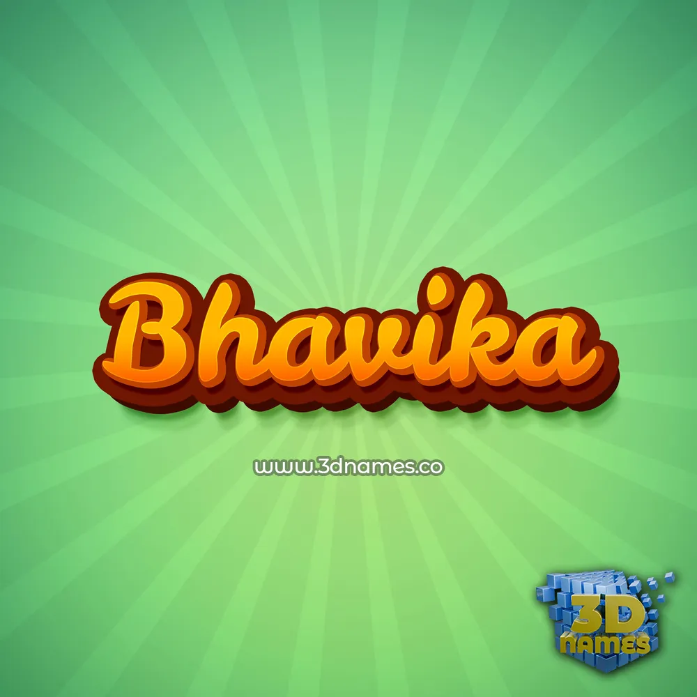 bhavika in Green Rays style - 3D name wallpaper
