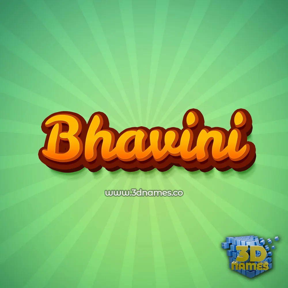 bhavini in Green Rays style - 3D name wallpaper