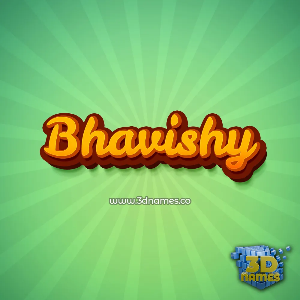 bhavishy in Green Rays style - 3D name wallpaper