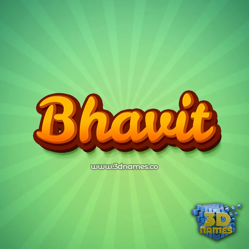 bhavit in Green Rays style - 3D name wallpaper