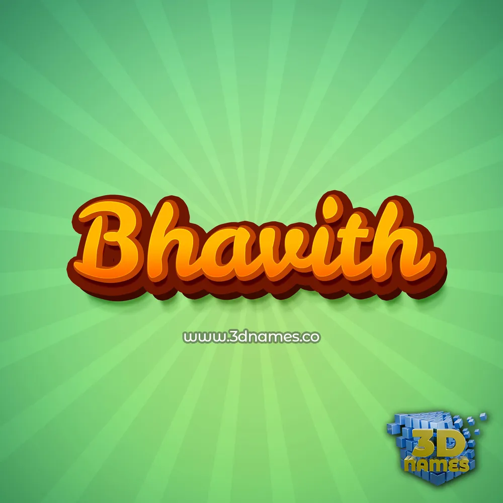 bhavith in Green Rays style - 3D name wallpaper