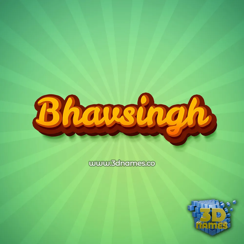 bhavsingh in Green Rays style - 3D name wallpaper