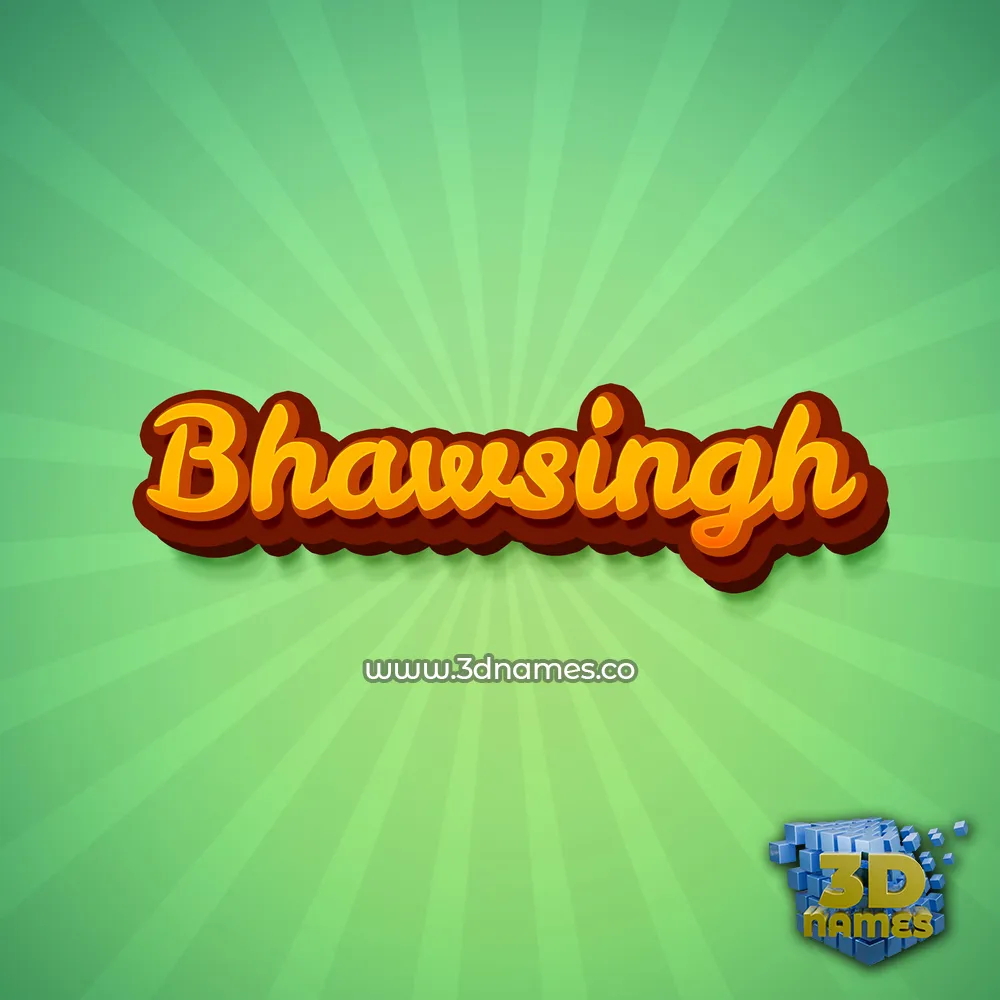 bhawsingh in Green Rays style - 3D name wallpaper