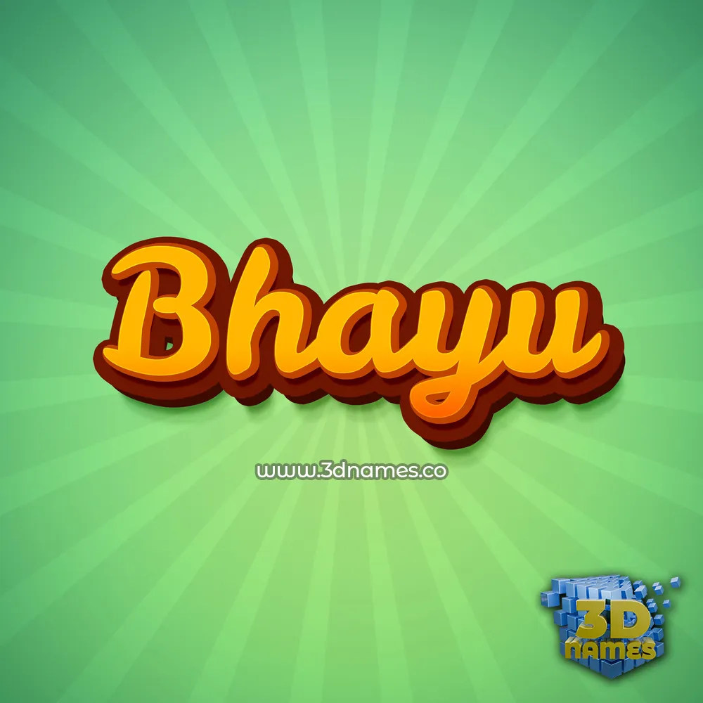 bhayu in Green Rays style - 3D name wallpaper
