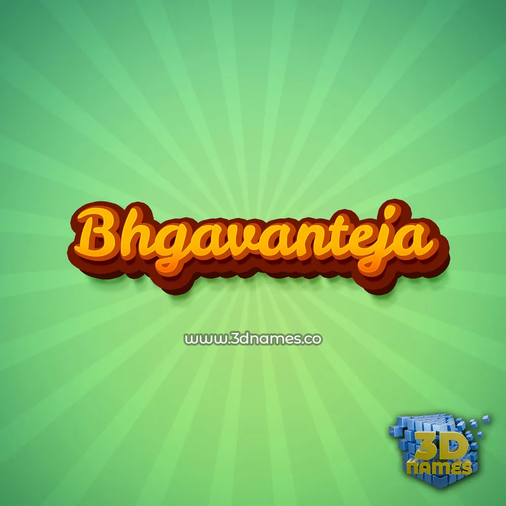 bhgavanteja in Green Rays style - 3D name wallpaper