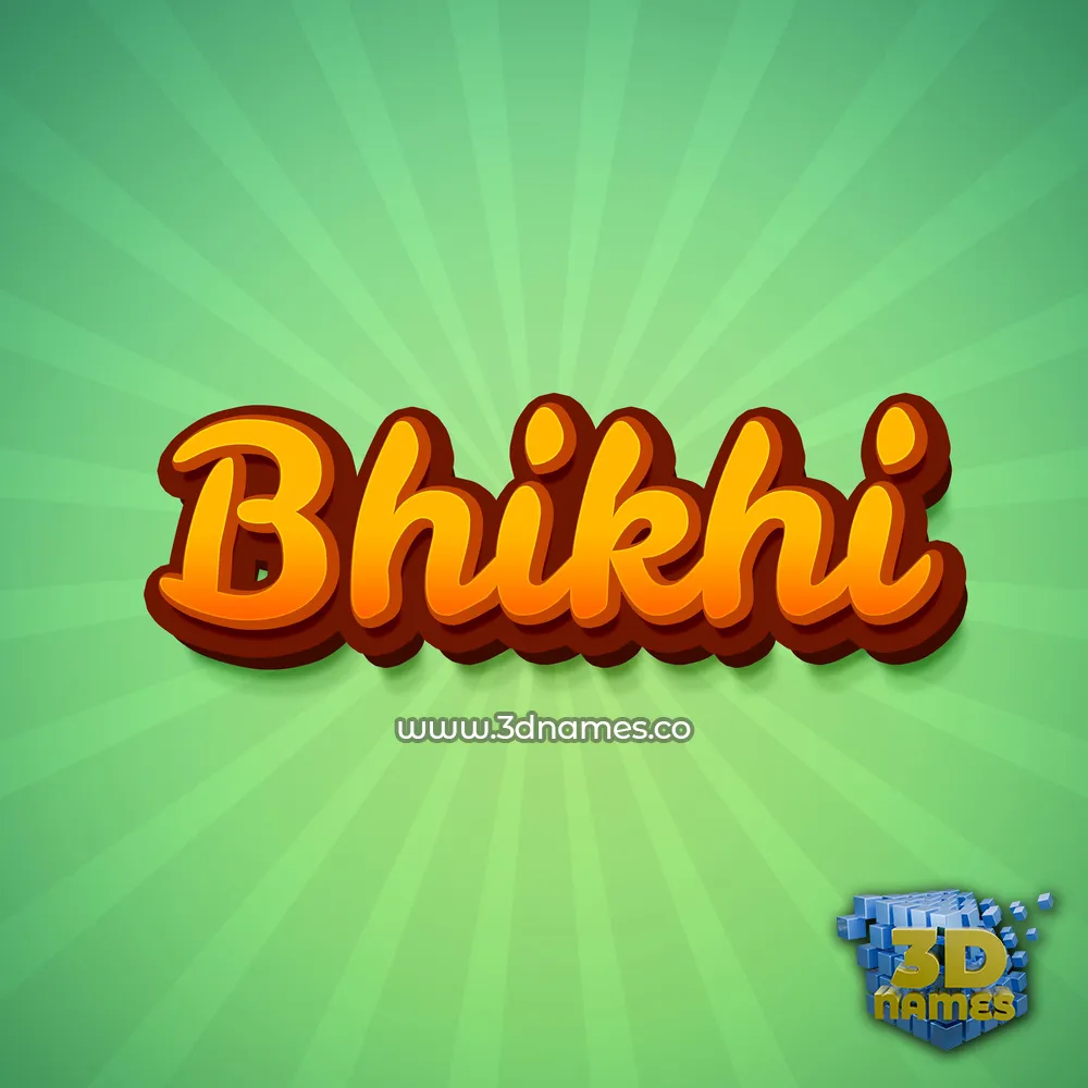 bhikhi in Green Rays style - 3D name wallpaper