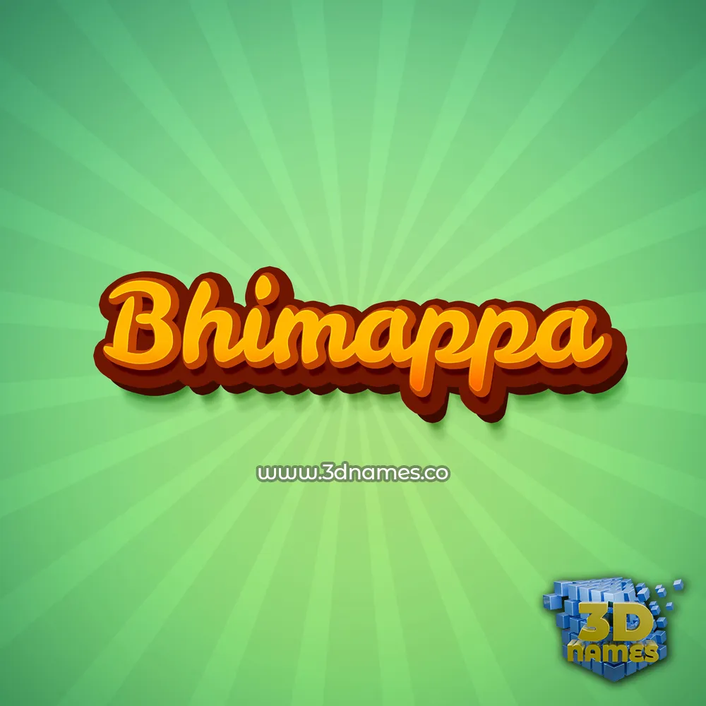 bhimappa in Green Rays style - 3D name wallpaper