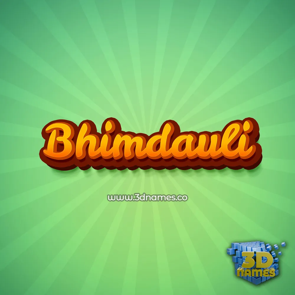 bhimdauli in Green Rays style - 3D name wallpaper
