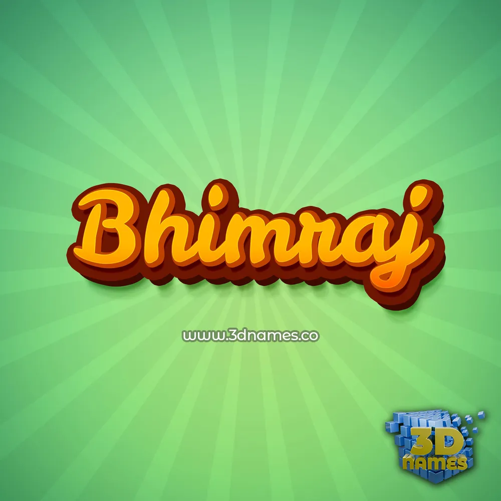 bhimraj in Green Rays style - 3D name wallpaper