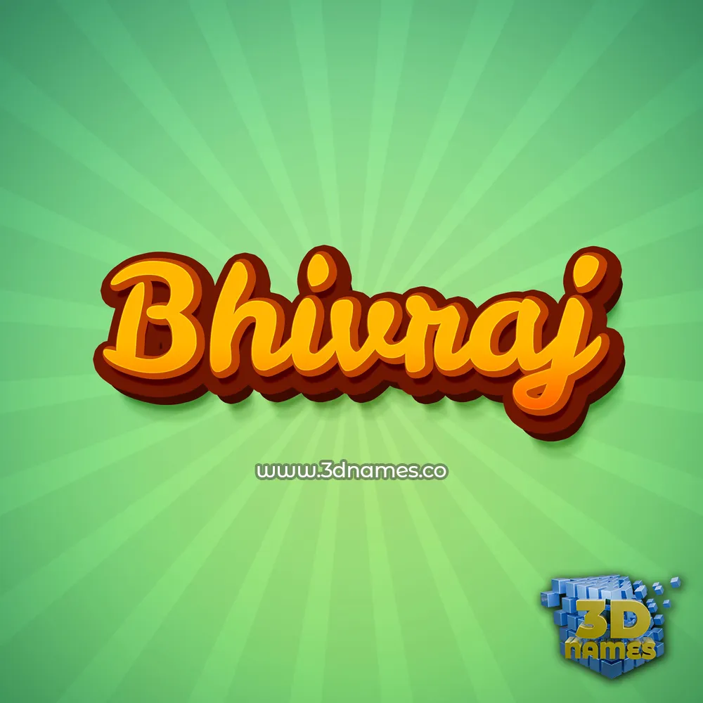 bhivraj in Green Rays style - 3D name wallpaper