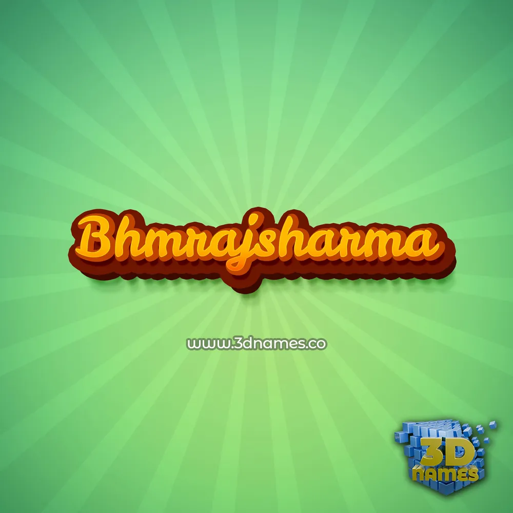 bhmrajsharma in Green Rays style - 3D name wallpaper