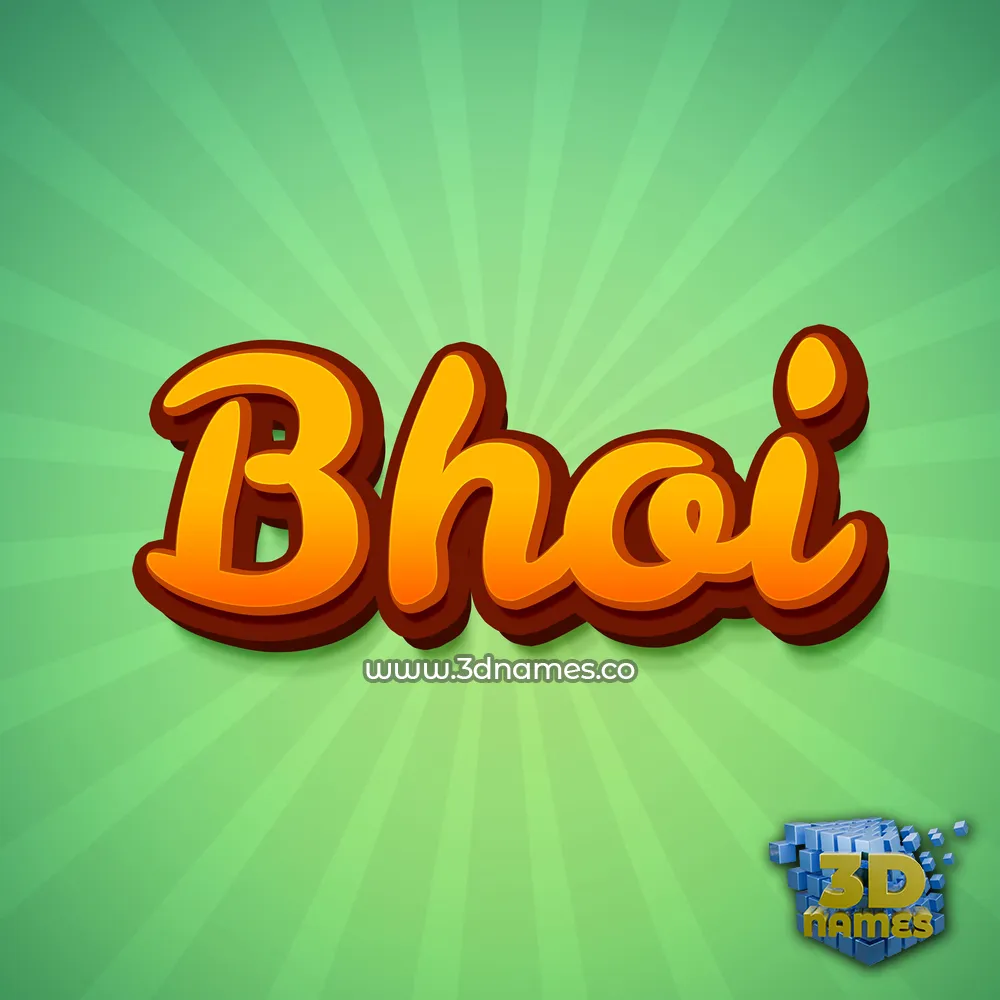 bhoi in Green Rays style - 3D name wallpaper