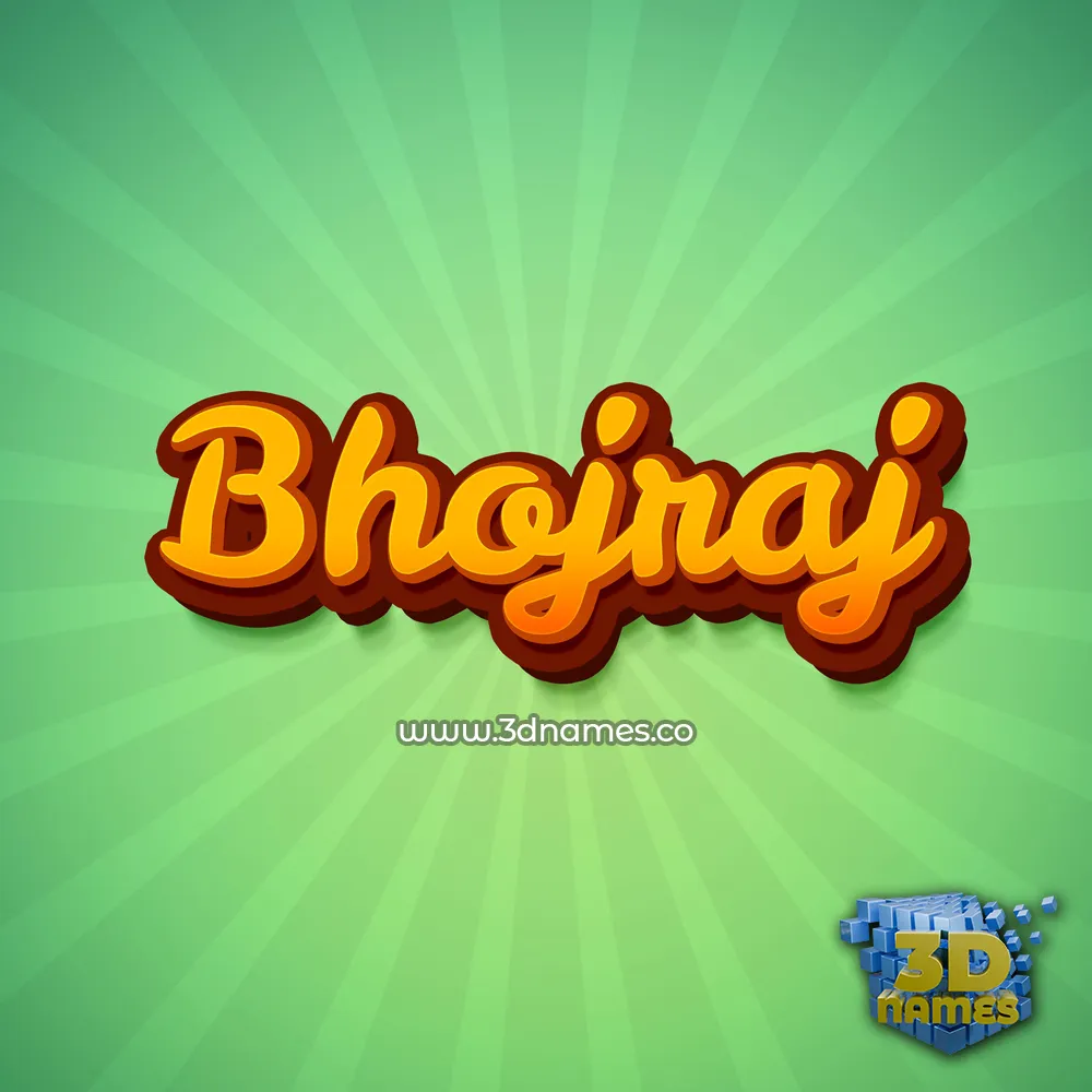 bhojraj in Green Rays style - 3D name wallpaper