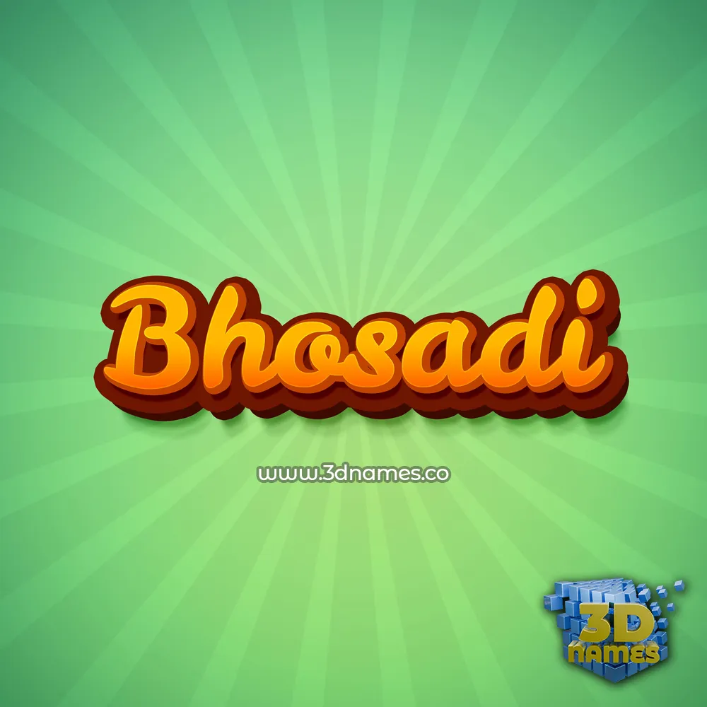 bhosadi in Green Rays style - 3D name wallpaper