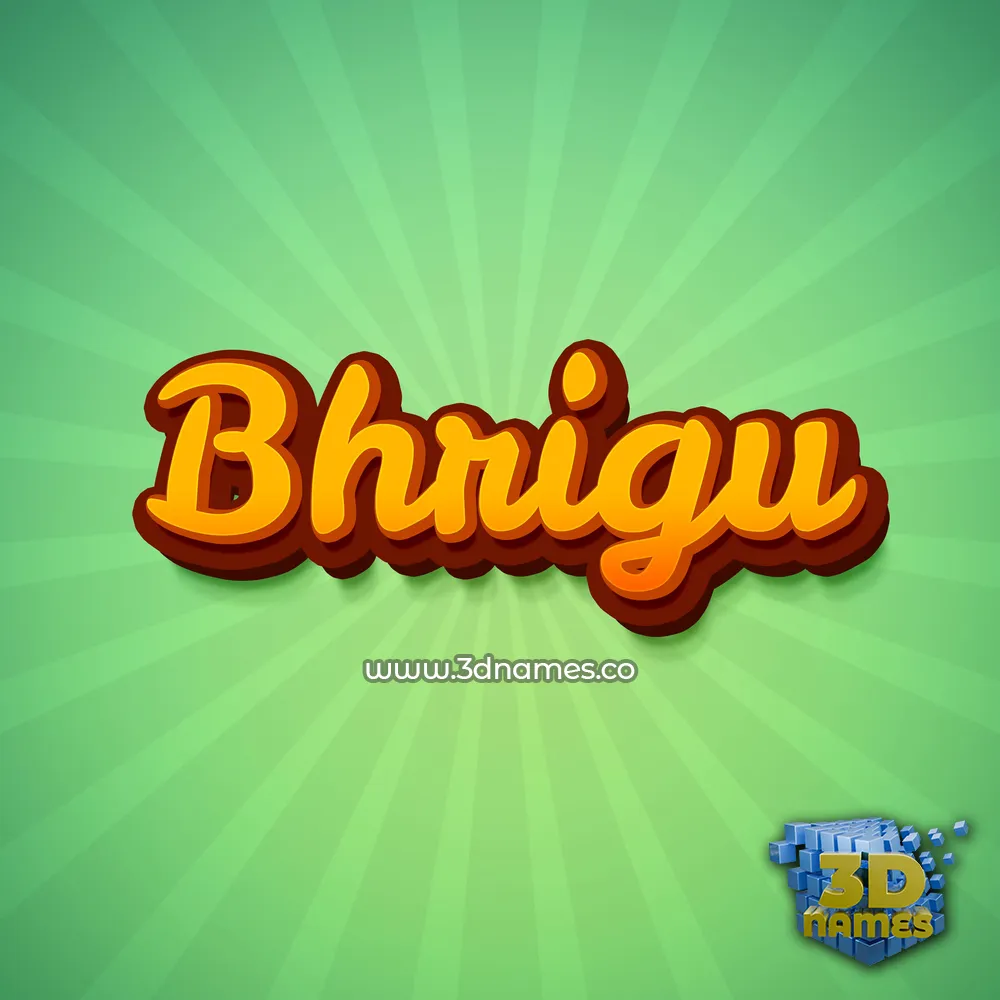 bhrigu in Green Rays style - 3D name wallpaper
