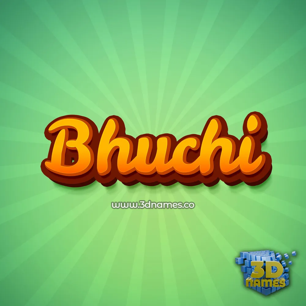 bhuchi in Green Rays style - 3D name wallpaper