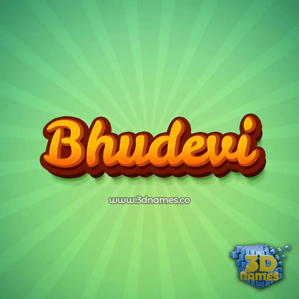 bhudevi in Green Rays style - 3D name wallpaper