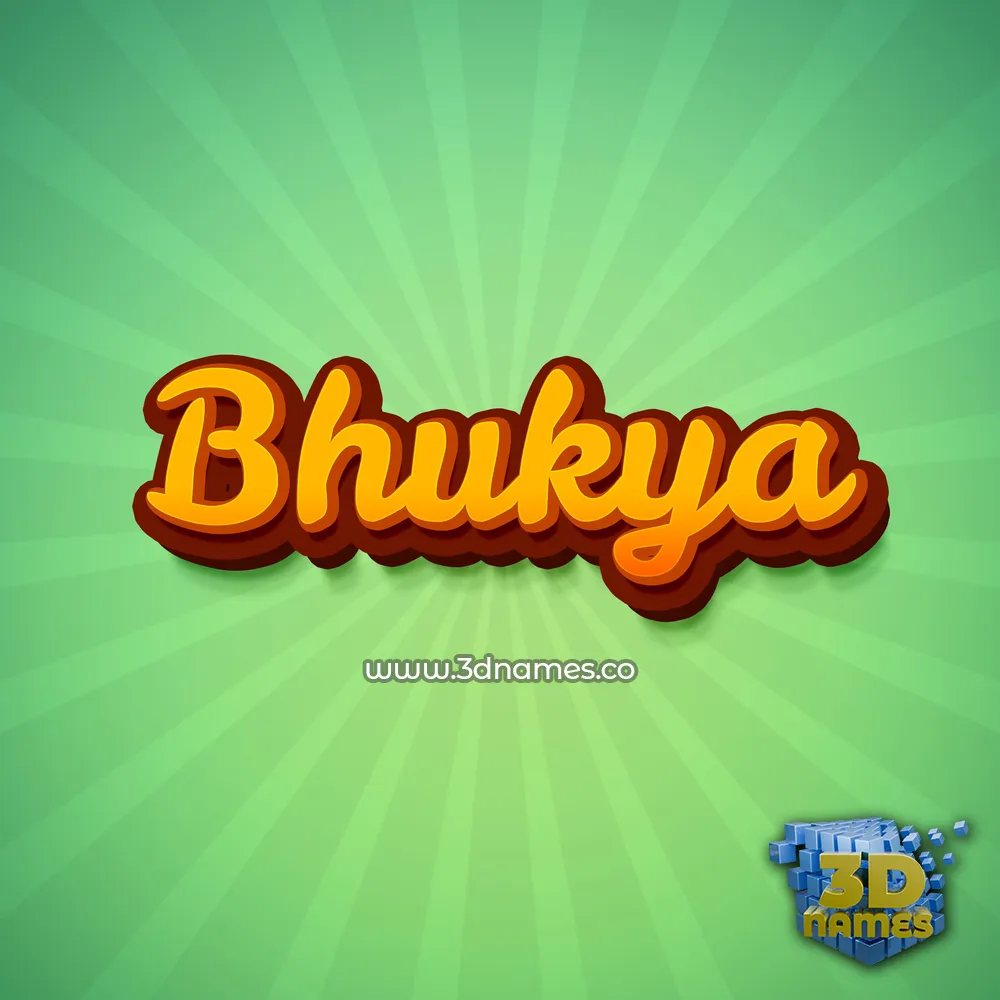 bhukya in Green Rays style - 3D name wallpaper