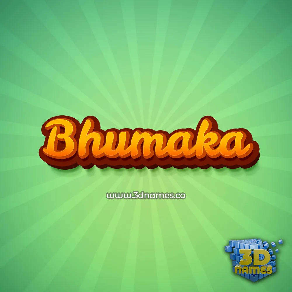 bhumaka in Green Rays style - 3D name wallpaper