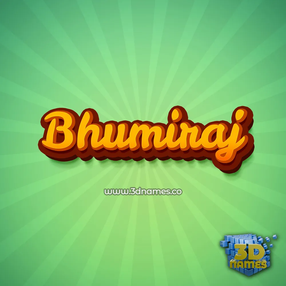 bhumiraj in Green Rays style - 3D name wallpaper