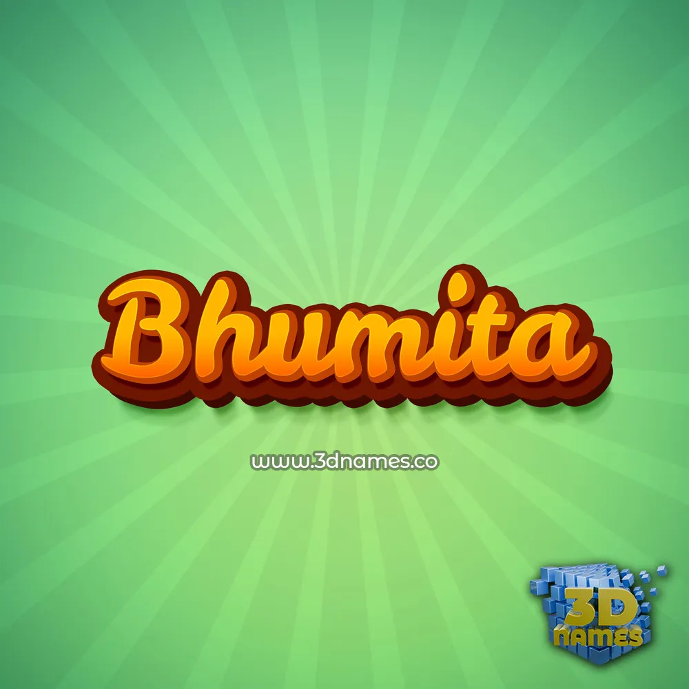 bhumita in Green Rays style - 3D name wallpaper