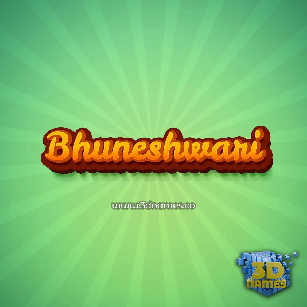 bhuneshwari in Green Rays style - 3D name wallpaper