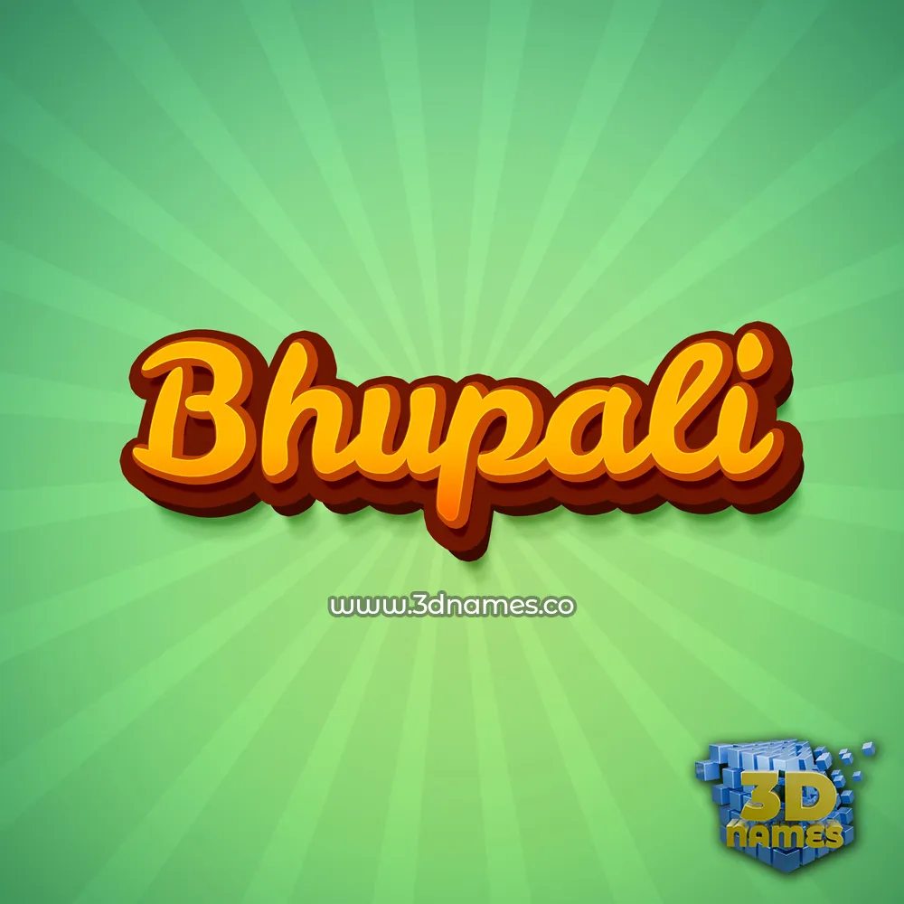 bhupali in Green Rays style - 3D name wallpaper