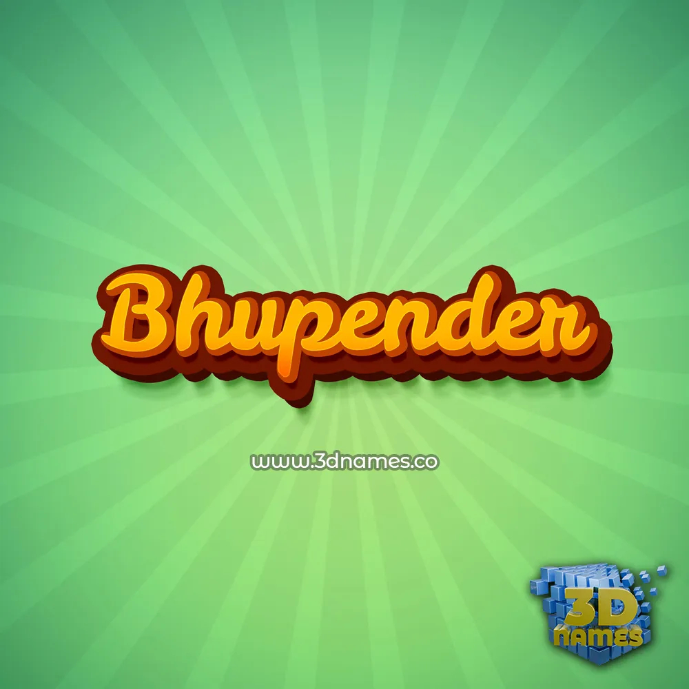 bhupender in Green Rays style - 3D name wallpaper