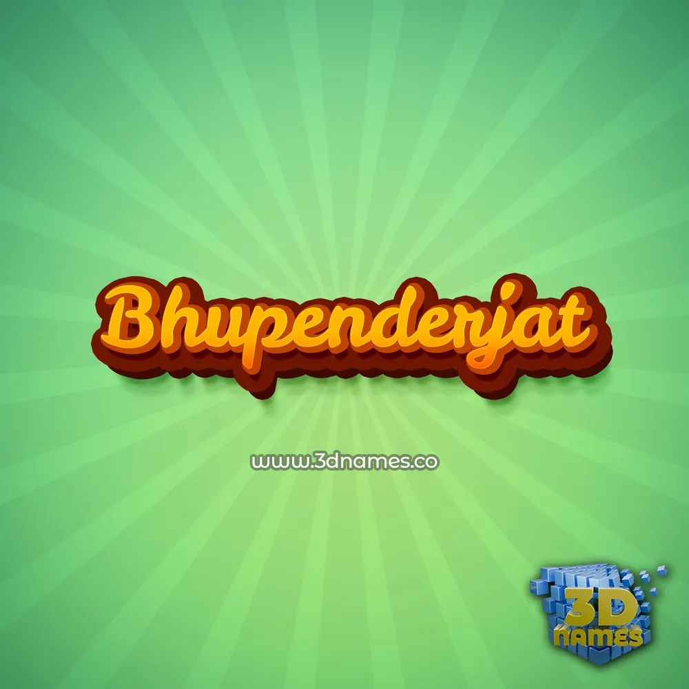 bhupenderjat in Green Rays style - 3D name wallpaper