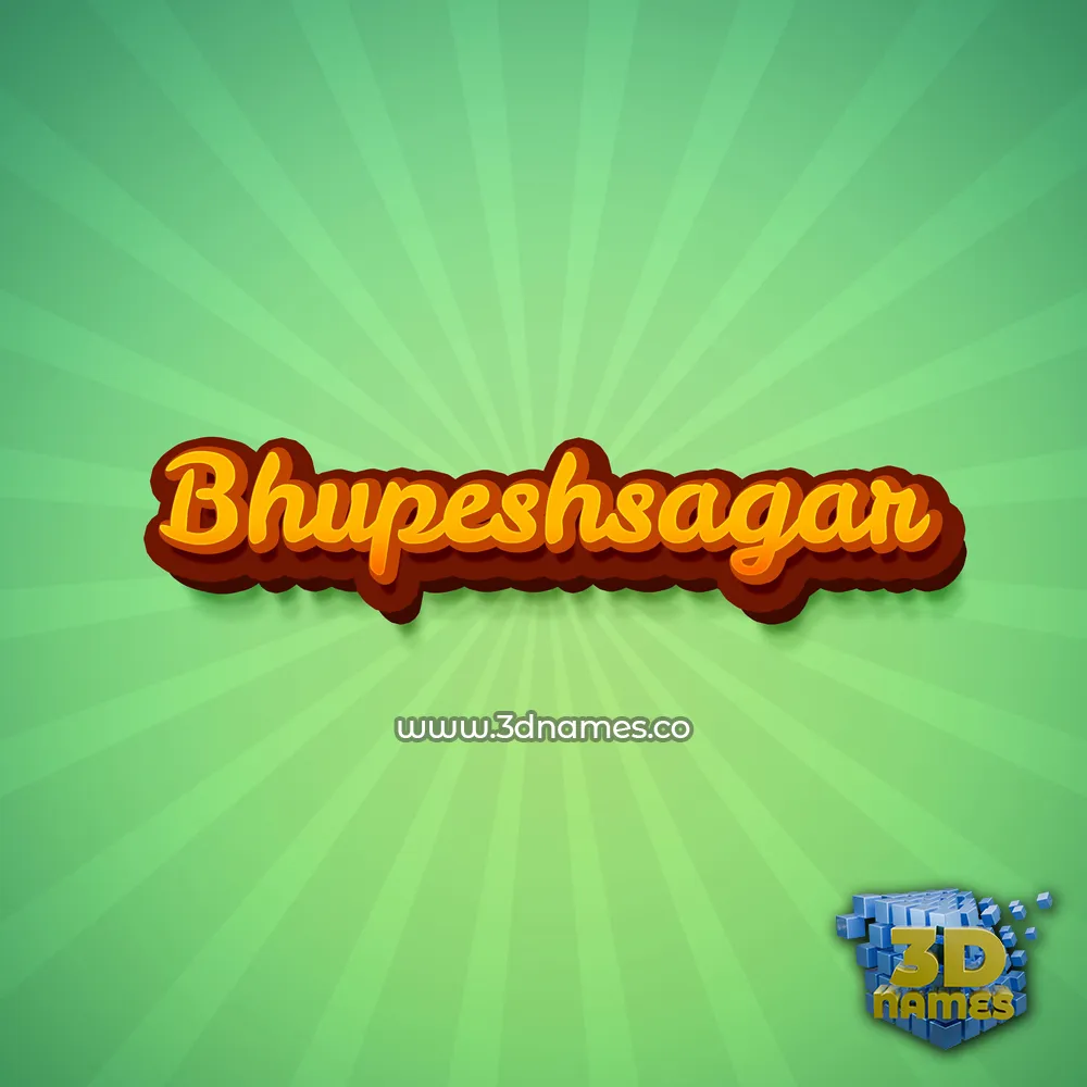 bhupeshsagar in Green Rays style - 3D name wallpaper