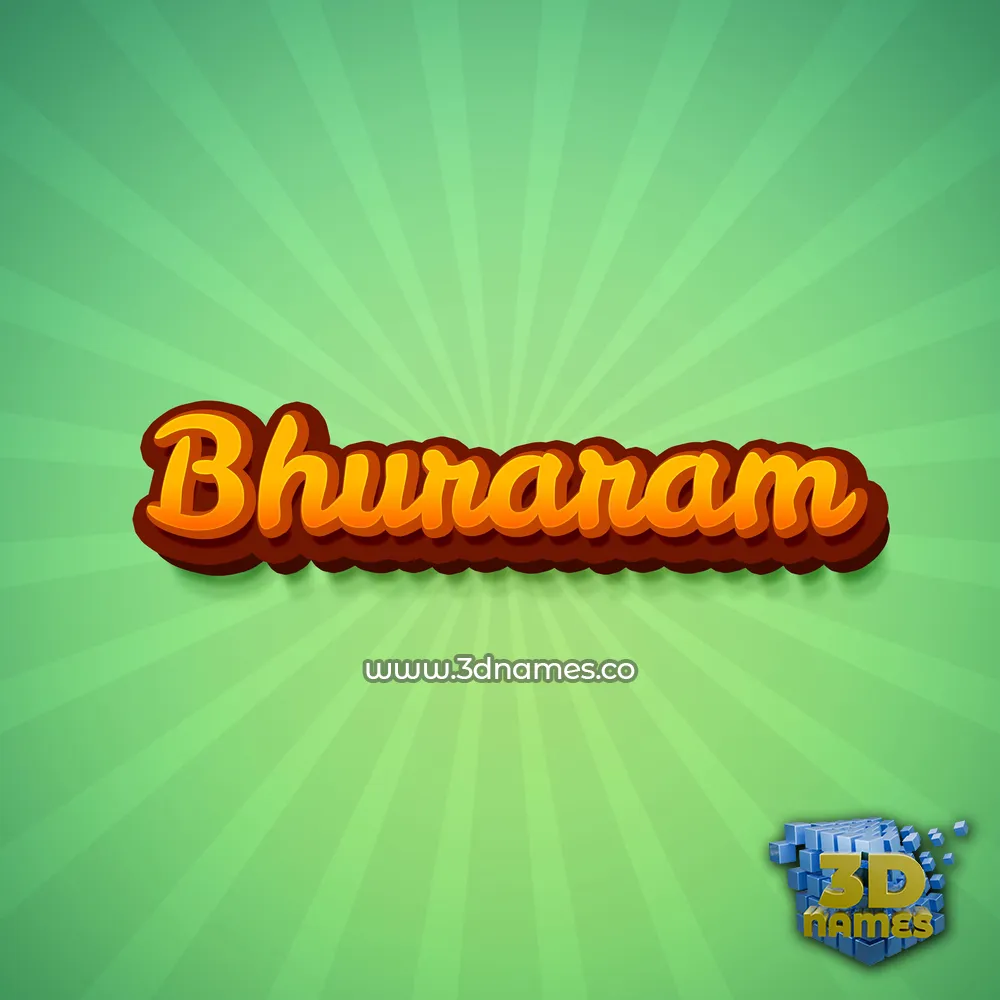 bhuraram in Green Rays style - 3D name wallpaper