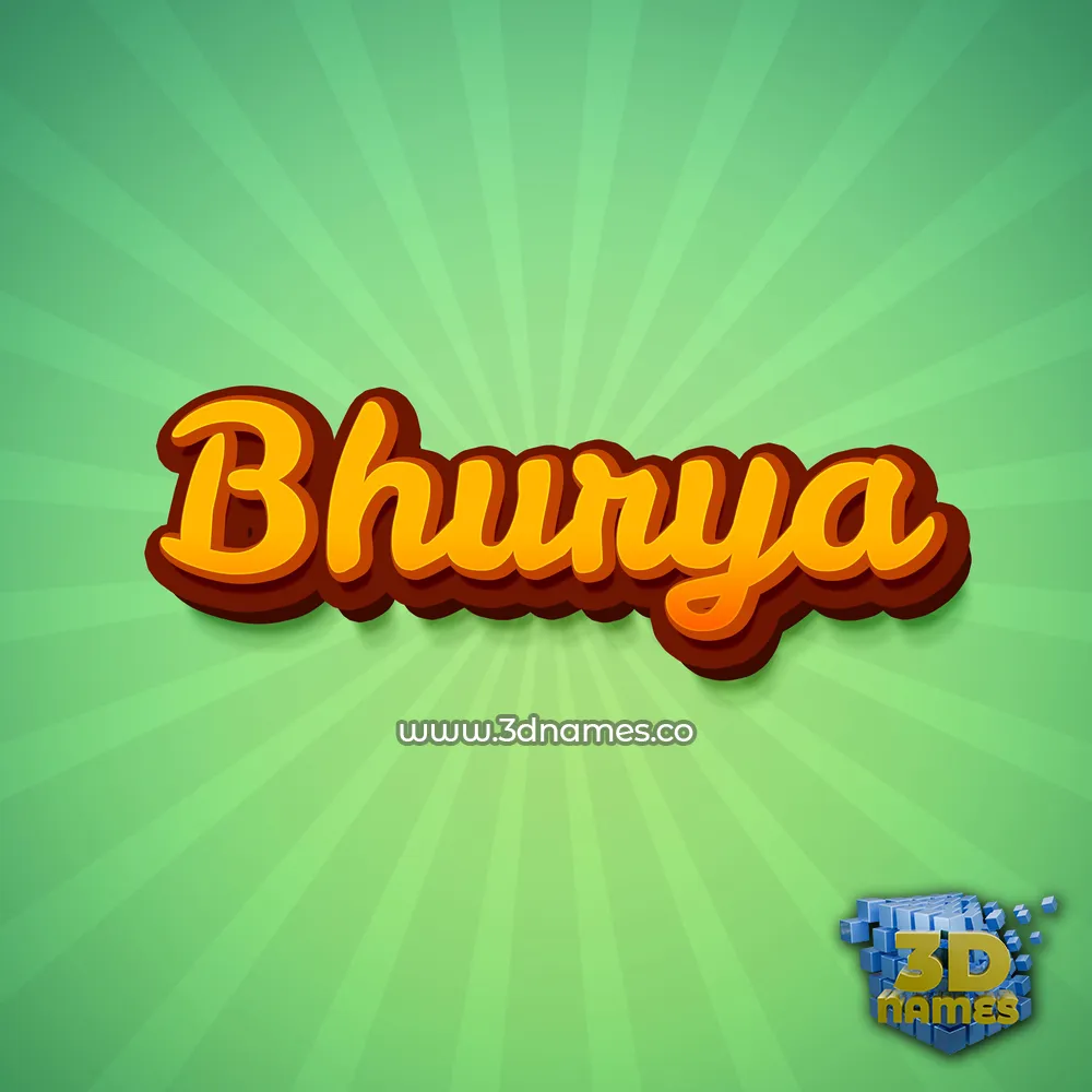 bhurya in Green Rays style - 3D name wallpaper