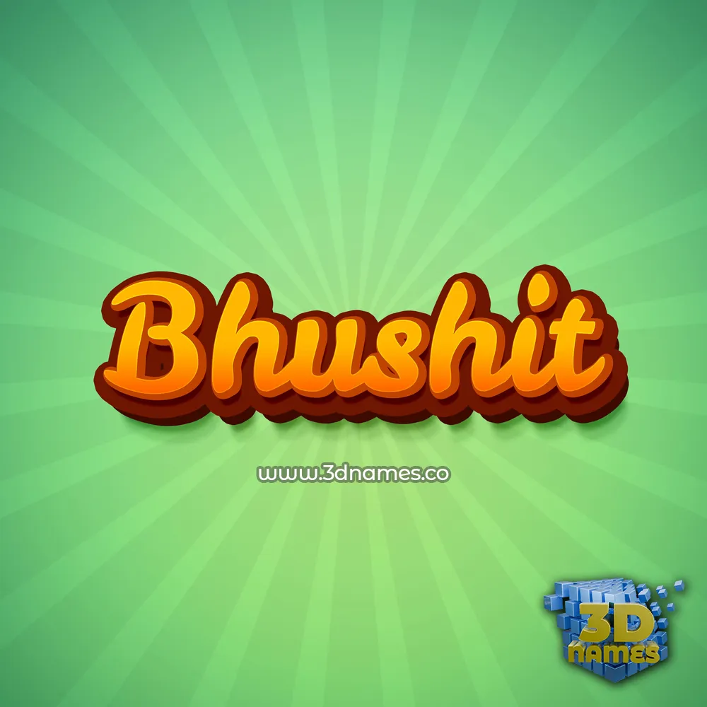 bhushit in Green Rays style - 3D name wallpaper