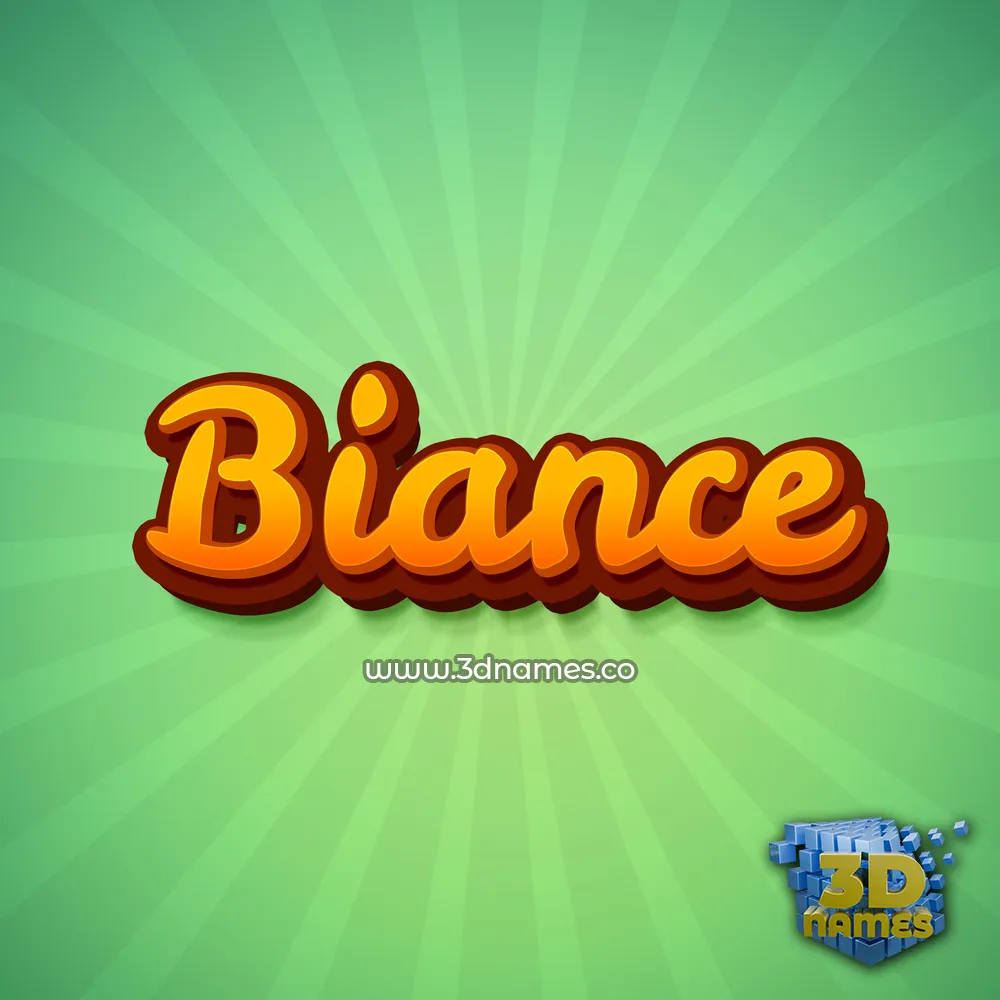biance in Green Rays style - 3D name wallpaper
