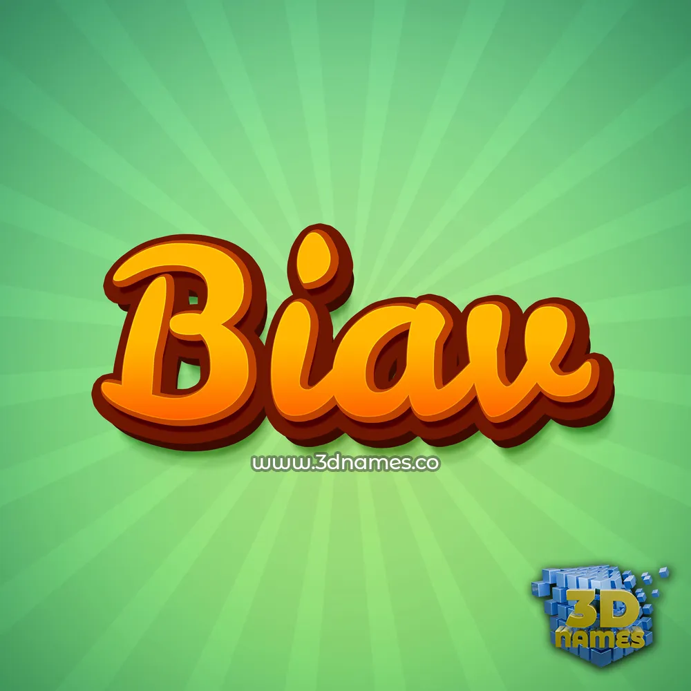 biav in Green Rays style - 3D name wallpaper