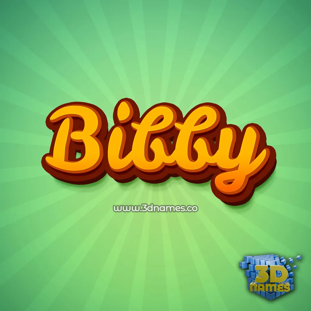 bibby in Green Rays style - 3D name wallpaper