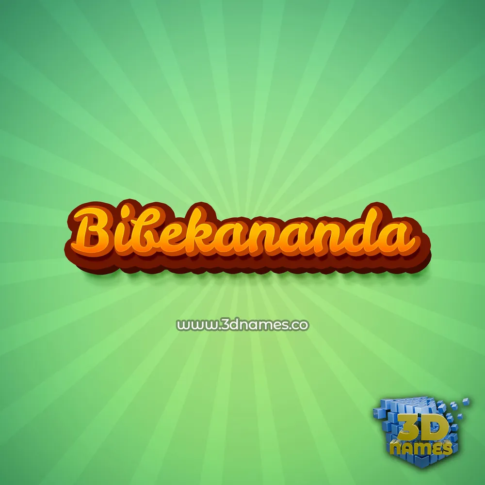 bibekananda in Green Rays style - 3D name wallpaper