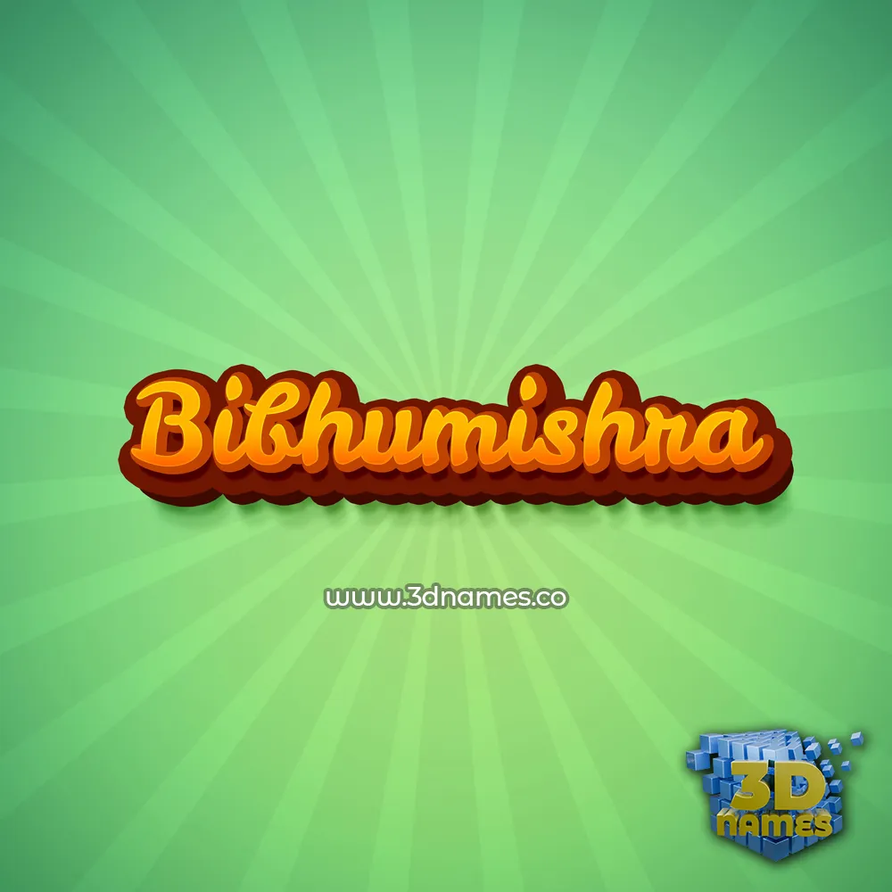 bibhumishra in Green Rays style - 3D name wallpaper