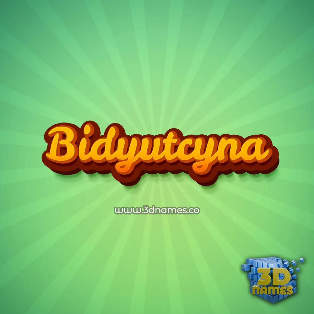 bidyutcyna in Green Rays style - 3D name wallpaper